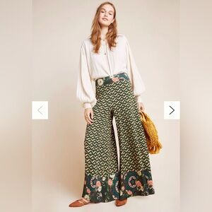 NWT Farm Rio For Anthropologie Amie Knit Wide-Leg Palazzo Pants